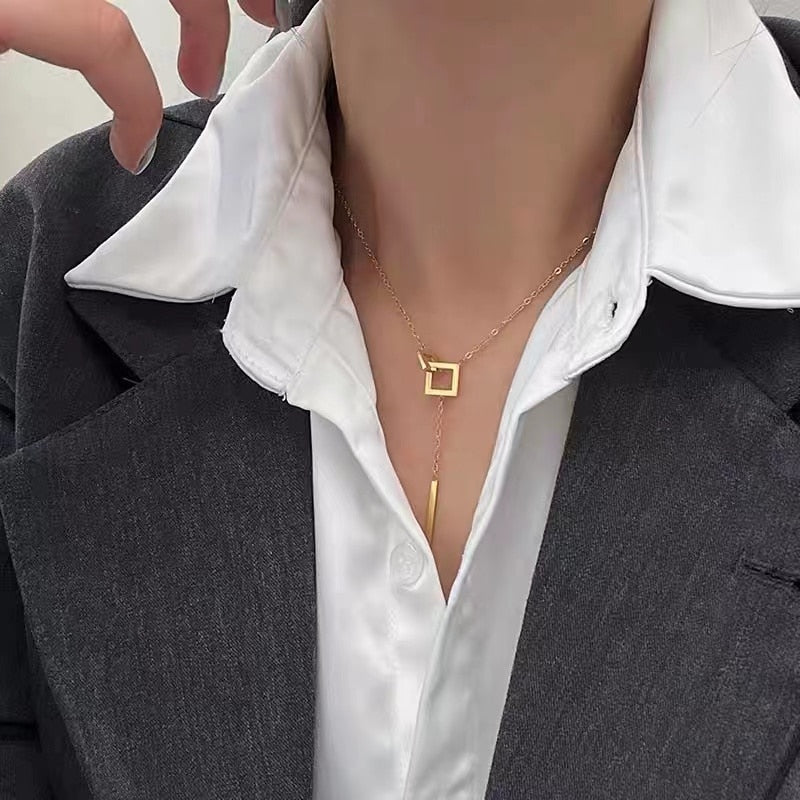 Geometric Element Necklace