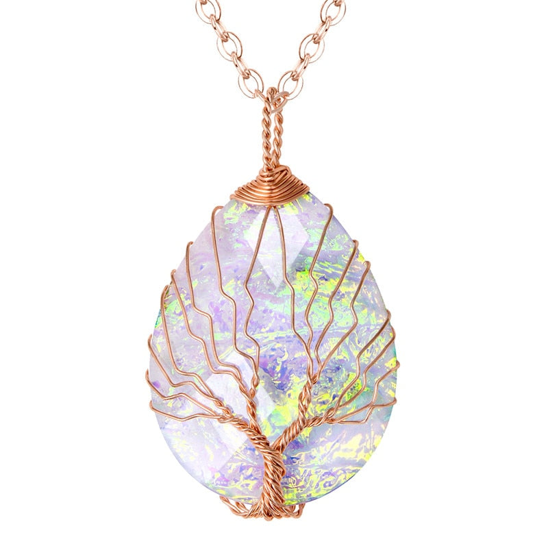 Tree of Life Copper Wire Wrapped Necklace