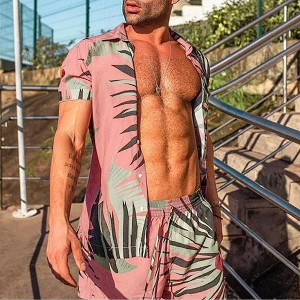 Summer Collar Shirts Shorts