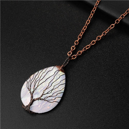 Tree of Life Copper Wire Wrapped Necklace