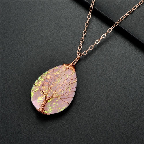 Tree of Life Copper Wire Wrapped Necklace