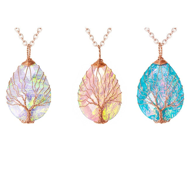 Tree of Life Copper Wire Wrapped Necklace