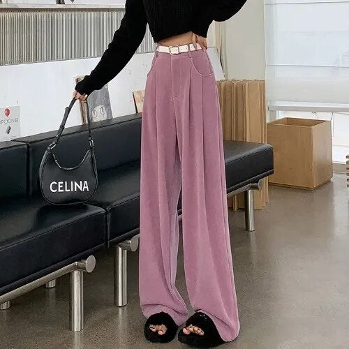 Corduroy Wide Leg Pants