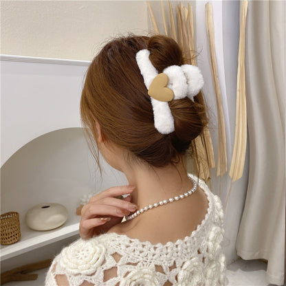 Heart Plush Hair Clip
