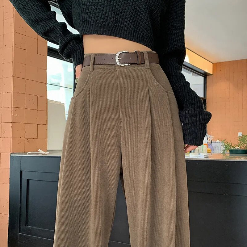 Corduroy Wide Leg Pants