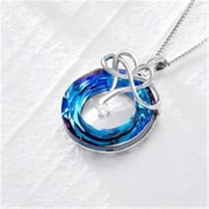 For Love - I Love You until Infinity Runs Out Crystal Infinity Necklace