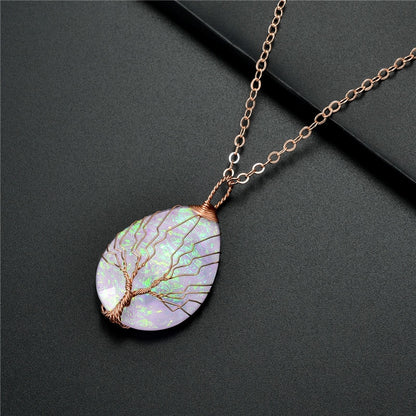 Tree of Life Copper Wire Wrapped Necklace