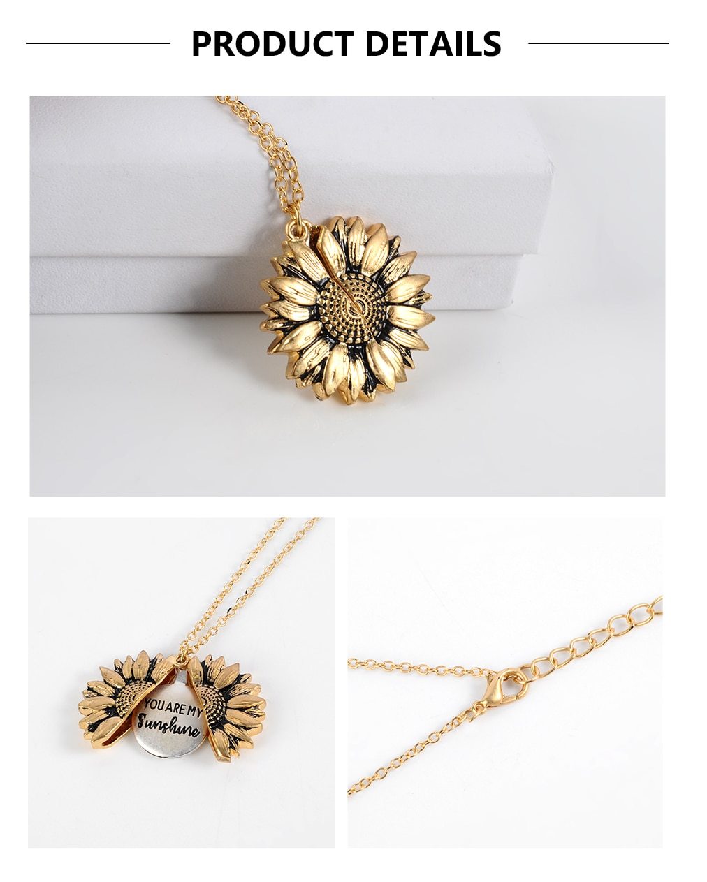 Sunflower You are my sunshine Necklace