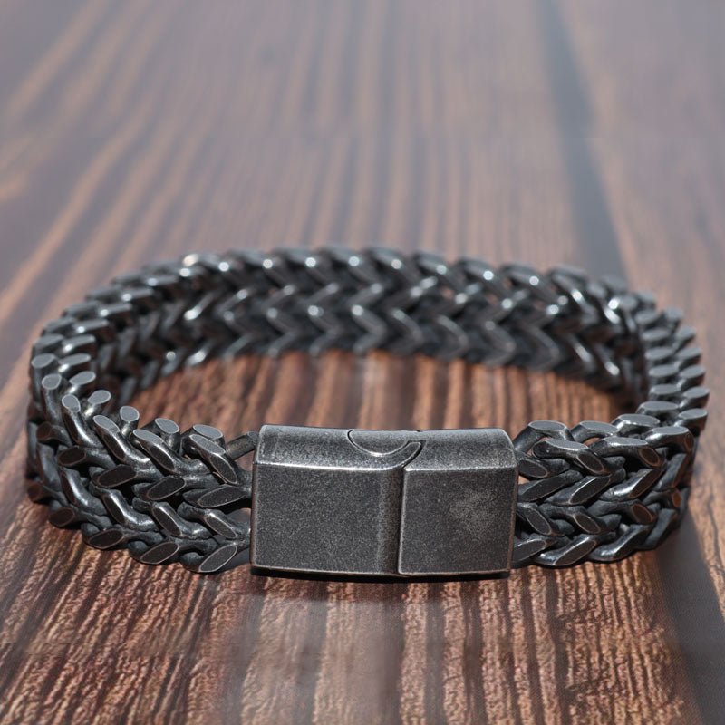 Men's Braided Stainless Steel Bracelet