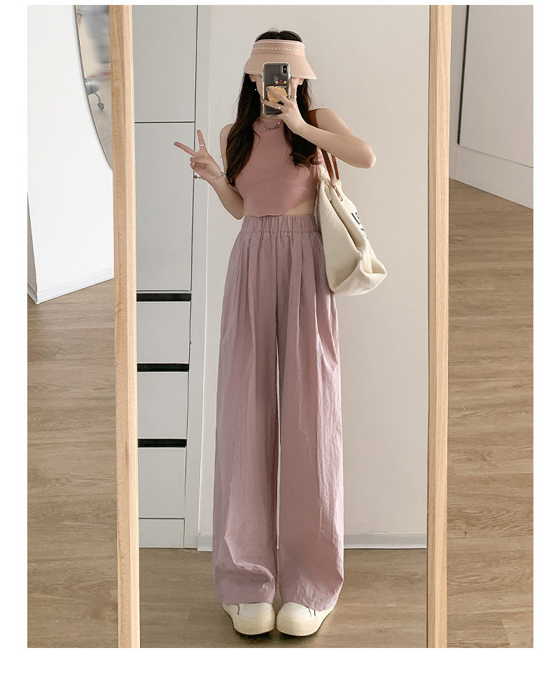 Women's Breathable Linen Wide Leg Pants