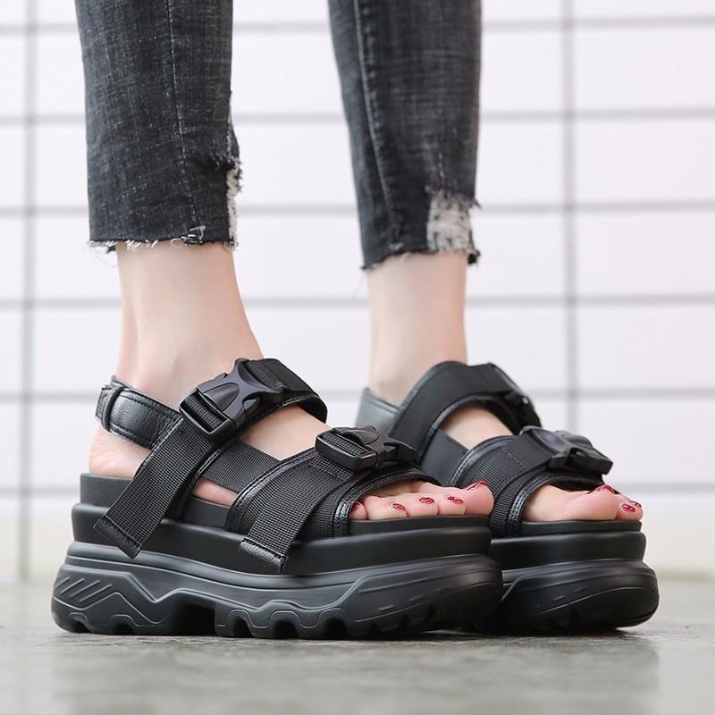 Women's Leather Platform Sandals