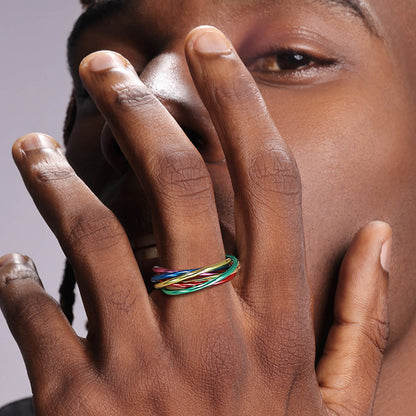 LGBTQ Pride Interlocked Rolling Rings
