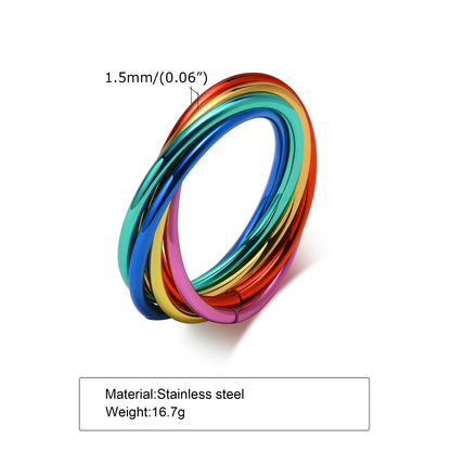 LGBTQ Pride Interlocked Rolling Rings
