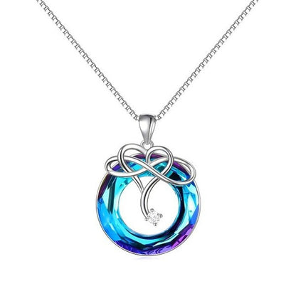 For Love - I Love You until Infinity Runs Out Crystal Infinity Necklace