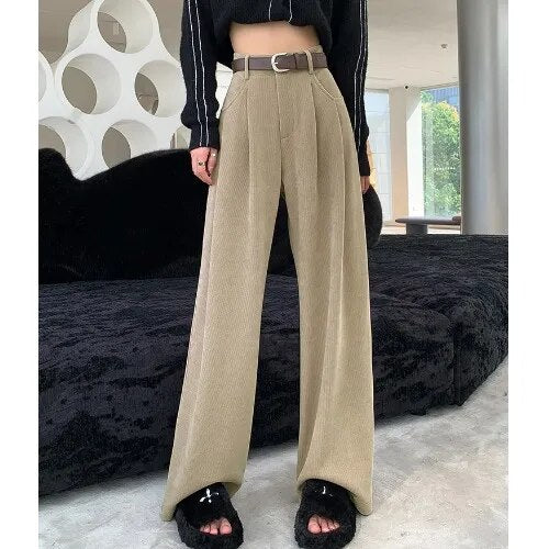 Corduroy Wide Leg Pants