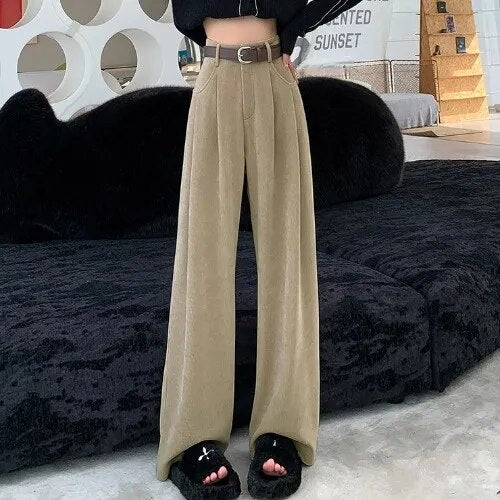 Corduroy Wide Leg Pants