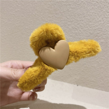 Heart Plush Hair Clip